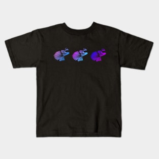 Colourful Abstract Pattern Birds Kids T-Shirt